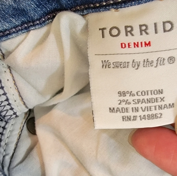 Torrid Womens Plus Size Jeans 20T Med Wash High-rise Skinny Stretchy Casual Cozy - Picture 8 of 10